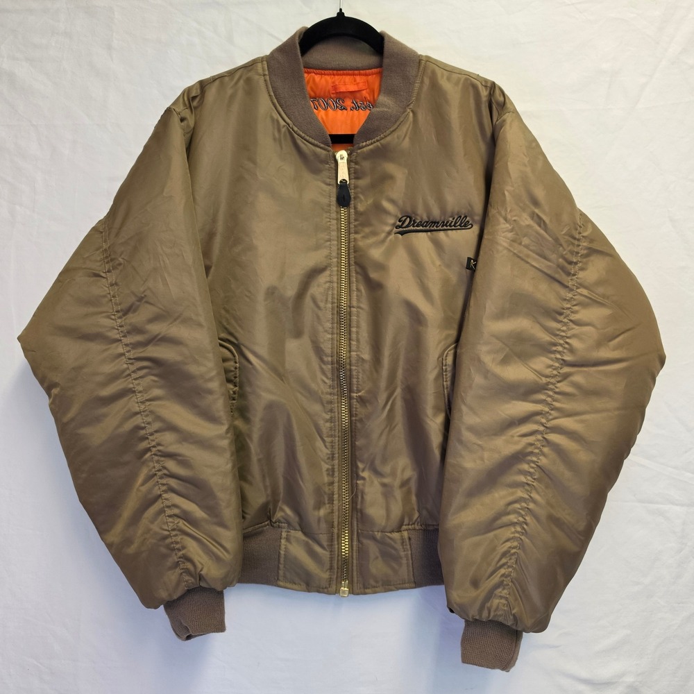Dreamville Rothco MA-1 Bomber Jacket Men's Large J Cole Est 2007 Rare Tan